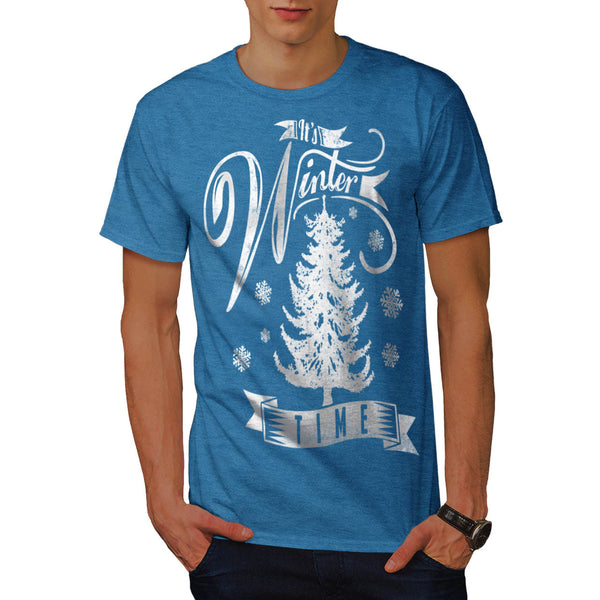 Winter Time Xmas Snow Mens T-Shirt