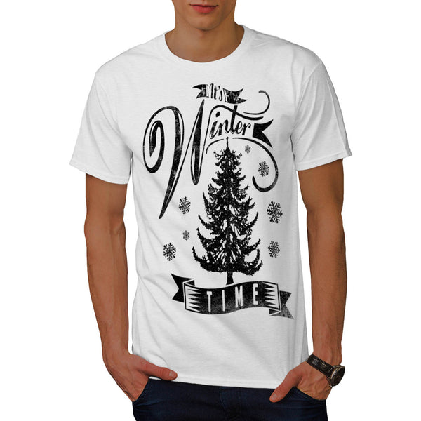 Winter Time Xmas Snow Mens T-Shirt