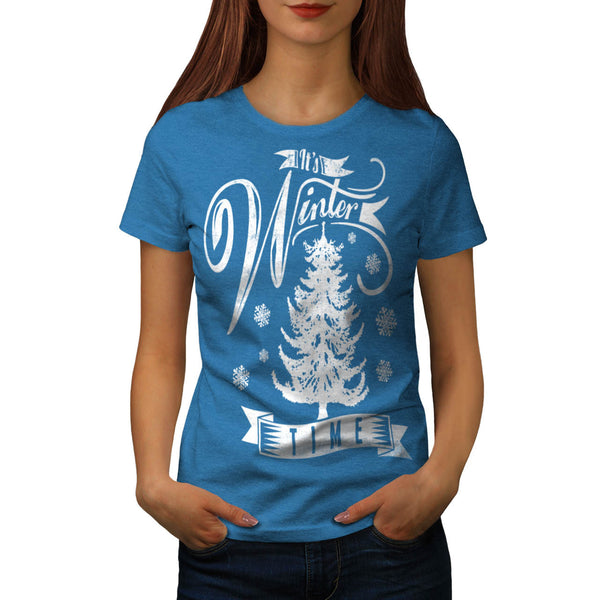 Winter Time Xmas Snow Womens T-Shirt
