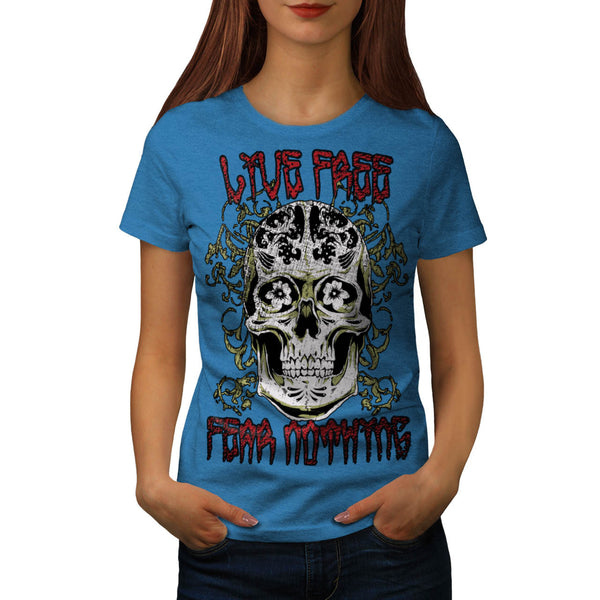 Monster Skull Fear Womens T-Shirt