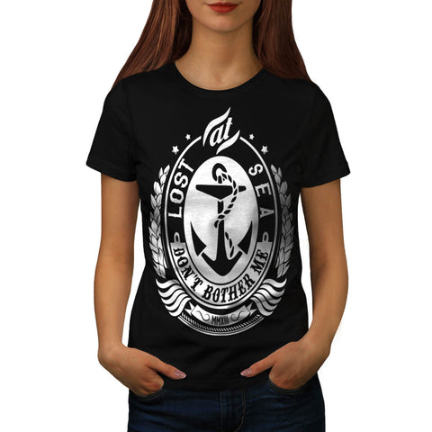 Lost At Sea Boat Ship Womens T-Shirt