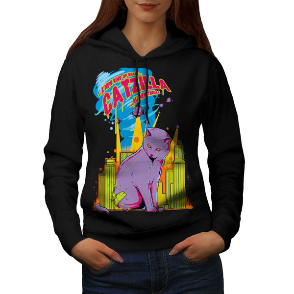 Cat Godzilla Parody Womens Hoodie