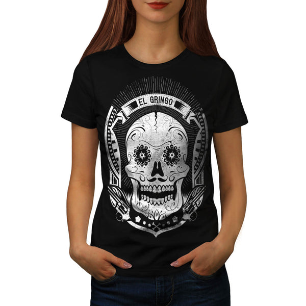 Mexican Skull Death Womens T-Shirt