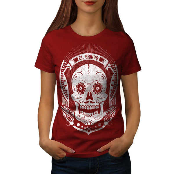 Mexican Skull Death Womens T-Shirt
