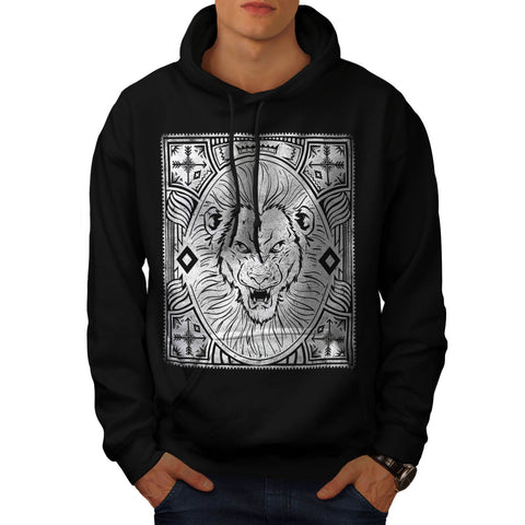 King Jungle Lion Roar Mens Hoodie