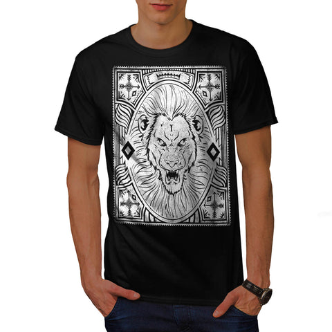 King Jungle Lion Roar Mens T-Shirt