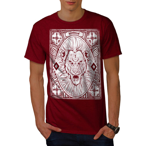 King Jungle Lion Roar Mens T-Shirt