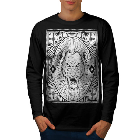 King Jungle Lion Roar Mens Long Sleeve T-Shirt
