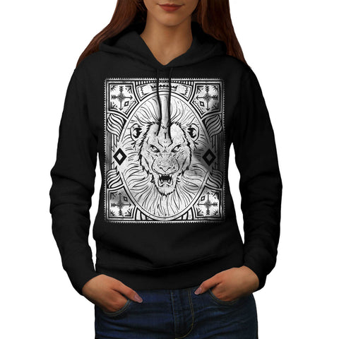 King Jungle Lion Roar Womens Hoodie