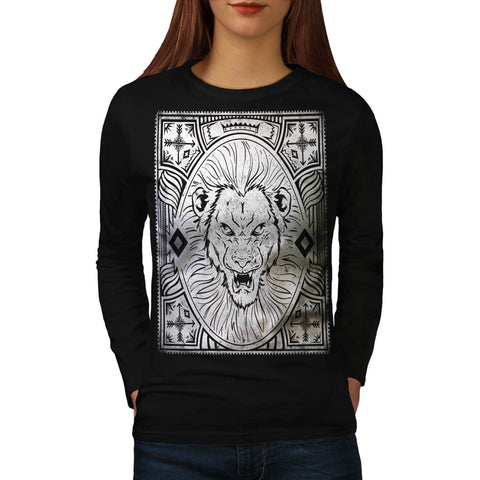 King Jungle Lion Roar Womens Long Sleeve T-Shirt