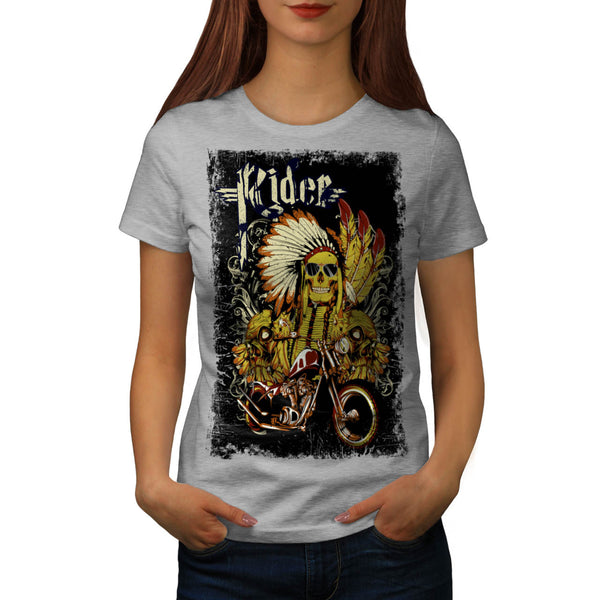 Indian Bike Rider USA Womens T-Shirt