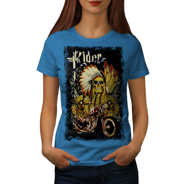 Indian Bike Rider USA Womens T-Shirt