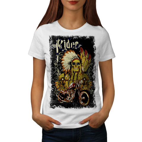 Indian Bike Rider USA Womens T-Shirt