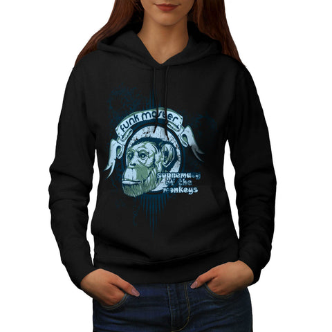Funk Master Monkey Womens Hoodie