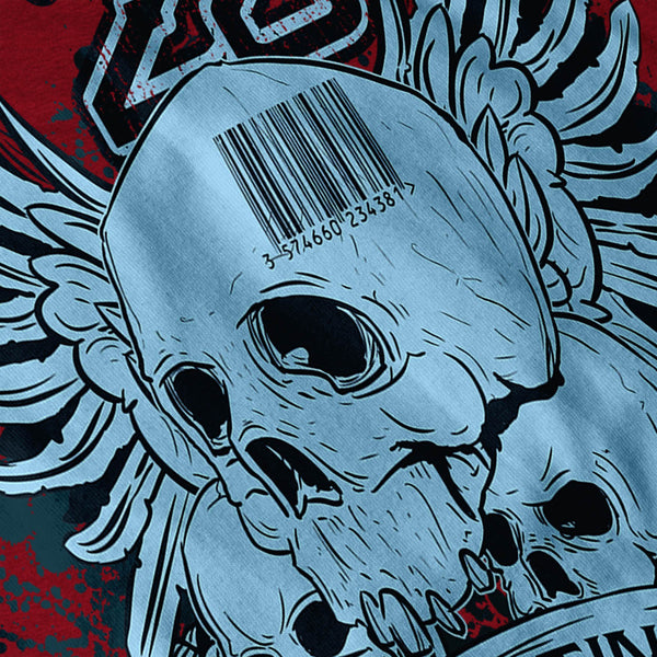 Ghost Skull Die Count Womens T-Shirt