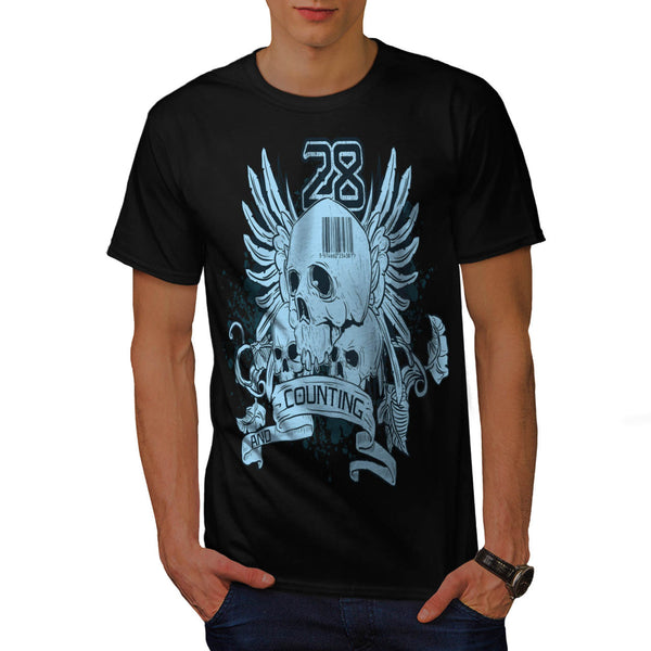 Ghost Skull Die Count Mens T-Shirt