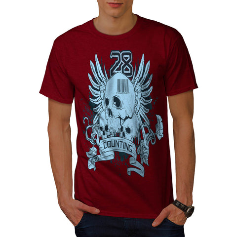 Ghost Skull Die Count Mens T-Shirt