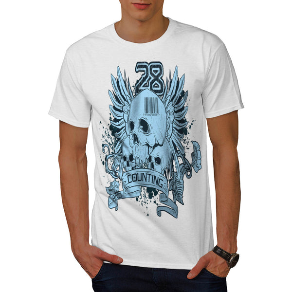 Ghost Skull Die Count Mens T-Shirt