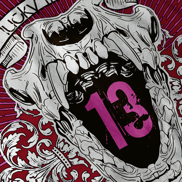 Lucky Number 13 Grin Mens T-Shirt