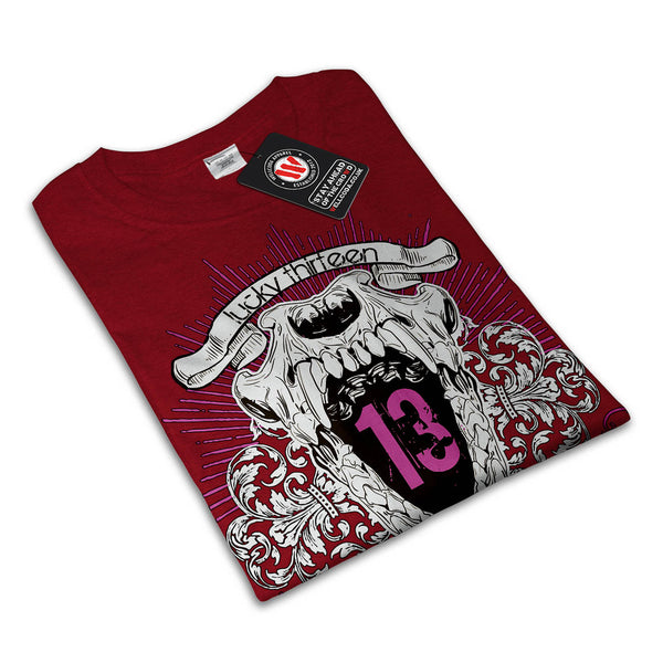 Lucky Number 13 Grin Mens T-Shirt