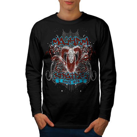 Mayhem Strategy Goat Mens Long Sleeve T-Shirt