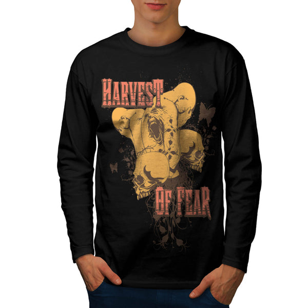 Harvest Of Fear Face Mens Long Sleeve T-Shirt