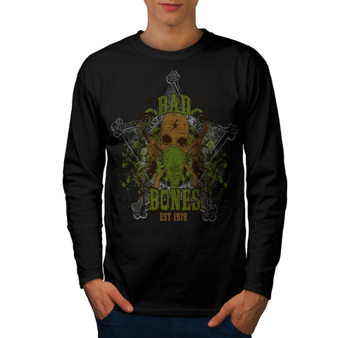 Bad Bones Crew Gang Mens Long Sleeve T-Shirt