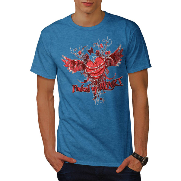 Funked Up Heart Love Mens T-Shirt