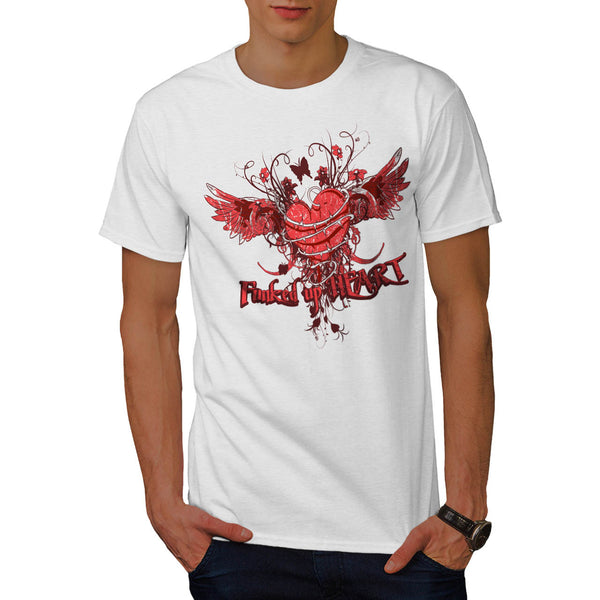 Funked Up Heart Love Mens T-Shirt