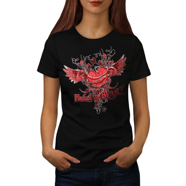 Funked Up Heart Love Womens T-Shirt