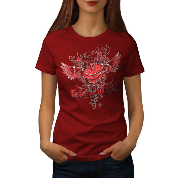 Funked Up Heart Love Womens T-Shirt