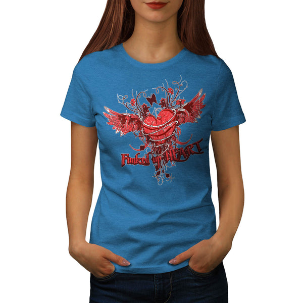 Funked Up Heart Love Womens T-Shirt