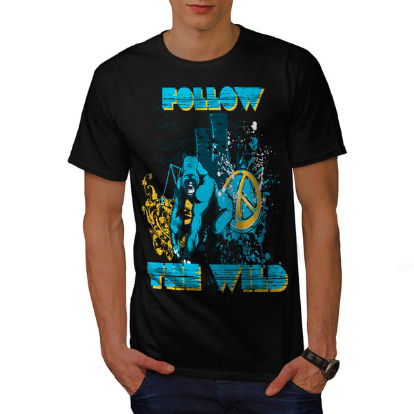 Follow the Wild Chimp Mens T-Shirt