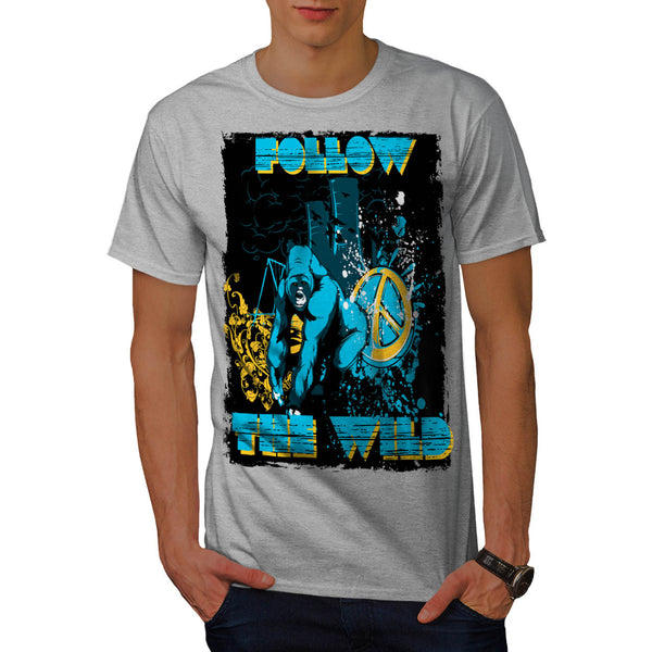 Follow the Wild Chimp Mens T-Shirt