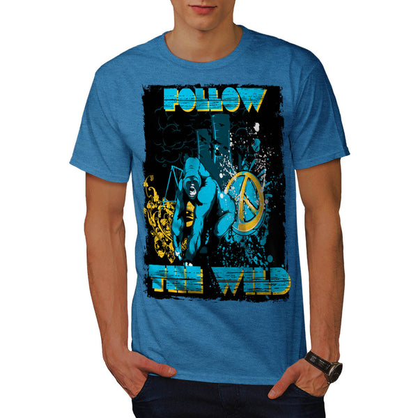 Follow the Wild Chimp Mens T-Shirt