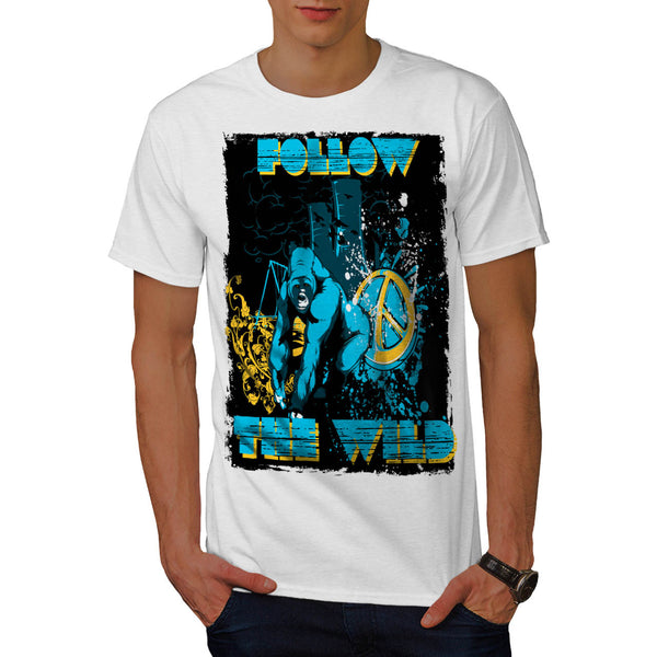 Follow the Wild Chimp Mens T-Shirt