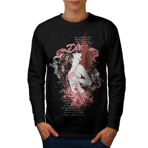 Dirty Shower Lady Mens Long Sleeve T-Shirt