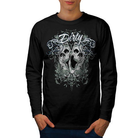 Dirty Evil Grave Yard Mens Long Sleeve T-Shirt