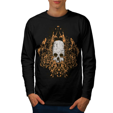 Monster Horror Skull Mens Long Sleeve T-Shirt