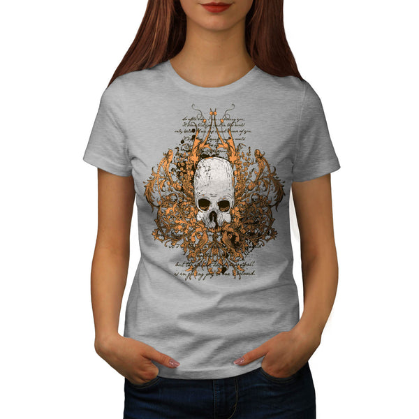 Monster Horror Skull Womens T-Shirt