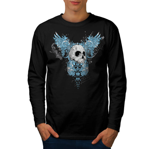 Hell Heaven Skull Jaw Mens Long Sleeve T-Shirt