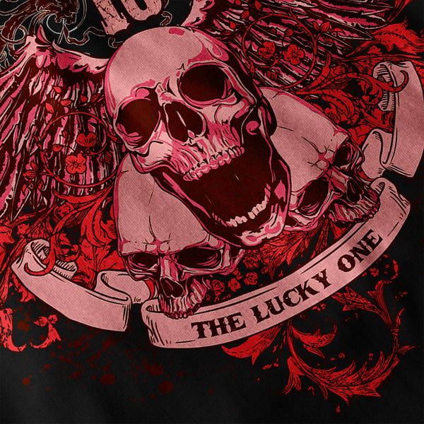 Ghost Lucky Skull Mens Long Sleeve T-Shirt