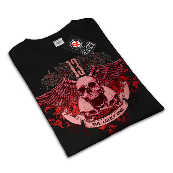 Ghost Lucky Skull Womens T-Shirt