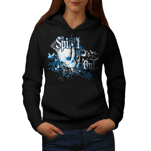 Skull Spit It Out Jaw Womens Hoodie
