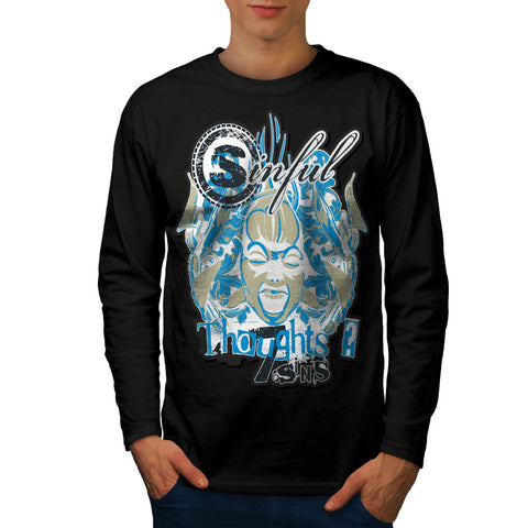 Sin City Thought Hell Mens Long Sleeve T-Shirt
