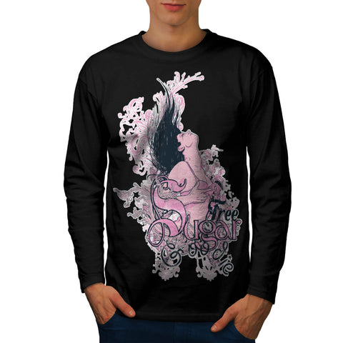 Free Sugar Model Girl Mens Long Sleeve T-Shirt