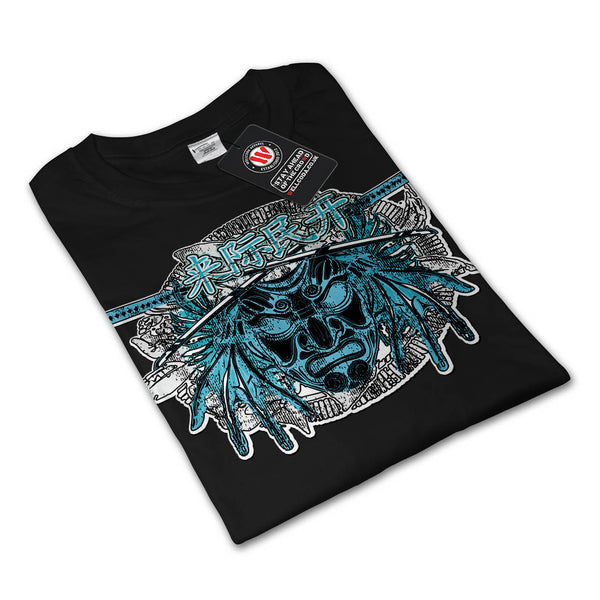 Chinese Samurai Mask Mens Long Sleeve T-Shirt