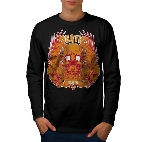 Monster Death Skull Mens Long Sleeve T-Shirt