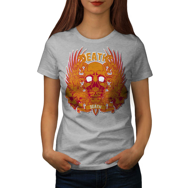 Monster Death Skull Womens T-Shirt