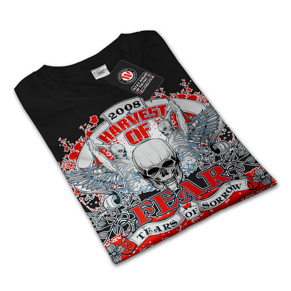 Harvest Of Fear Skull Mens Long Sleeve T-Shirt